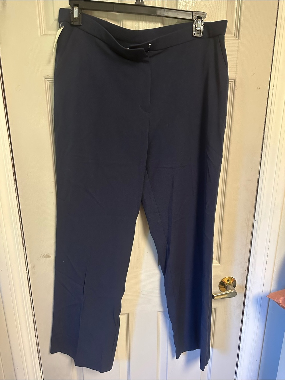 Sag Harbor Navy Straight-Leg Women's Trousers